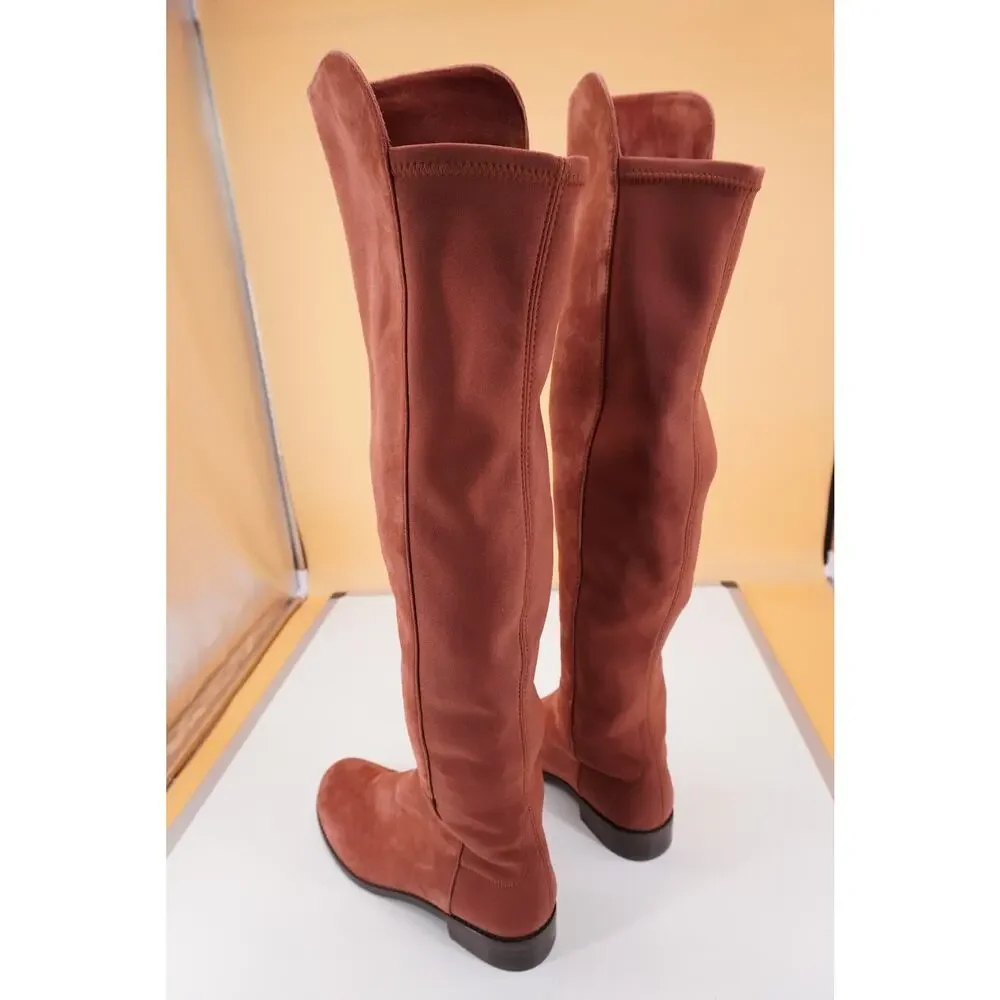 Stuart Weitzman 5050 Over the Knee Suede Boots Size 9 NIB OTK $695 Cardamom